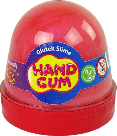 Lodër slime Hand Gum Glutek, antistres, e kuqe