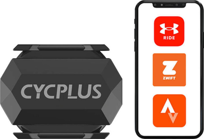 Senzor kadence dhe shpejtësie Cycplus C3, ANT+ dhe Bluetooth 5.0, IP67, i zi