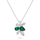 Set aksesorë për femra Brilio Silver sBS3558 Qafore + Vathë, të gjelbër