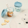 Tas per ushqim set 2 cope - Tiny farm Blue