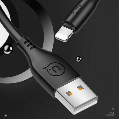 Kabllo USB Usams USB-A - Lightning U18 US-SJ26,1m, e zezë
