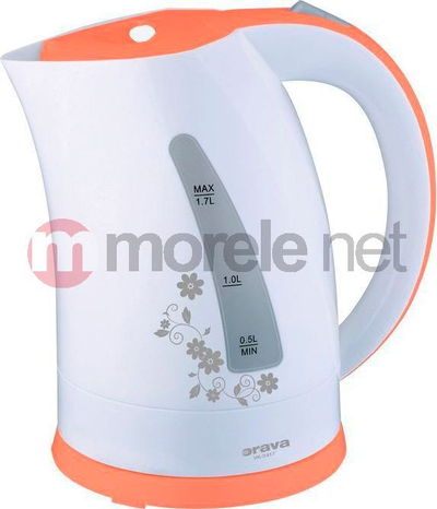 Електричен бокал ORAVA VK-3417 P, 1.7L, 2200W, бел