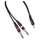 Kabllo audio CABLE4ME DJMJ3, 3.5 mm stereo në 2x 6.3 mm mono, 3 m, e zezë