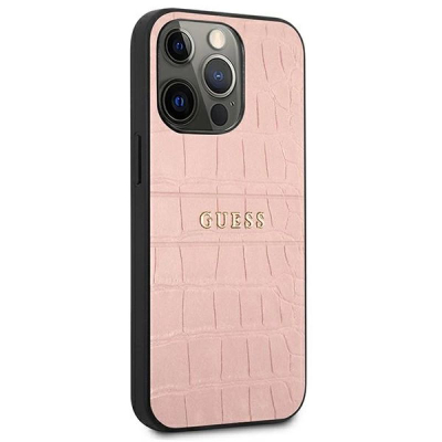 Futrollë telefoni Guess Croc për iPhone 13 Pro 6.1", TPU, rozë