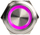 Buton metalik DimasTech Silverline Ring, 25mm, RGB, ngjyrë argjendi