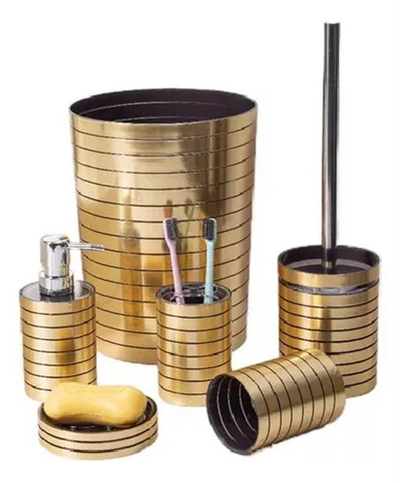 Set për tualet, argjendtë/ari metalike. UNIMIKS