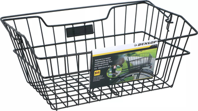 Shportë biçiklete Dunlop 10L, mban deri 7 kg, metal, e zezë