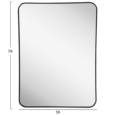 Pasqyrë muri Archer 59x79Hcm (HM4502), zezë