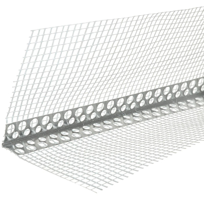 Profil qoshe alumini me rrjetë Budmat, 70x70 mm, 250 cm, argjendtë