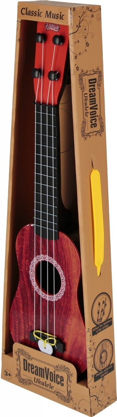 Ukulele lodër DreamVoice Classic Music, 48cm, për fëmijë 3+, shumëngjyrësh