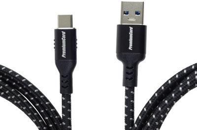 Kabllo USB PremiumCord ku31cx05, USB-A në USB-C, 0.5 m, USB 3.2, bardh e zi