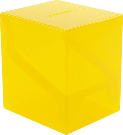 Kuti letra Gamegenic Bastion 100+ XL Deck Box, për 100+ letra me dy mbështjellëse, material gjysmë transparent, e verdhë