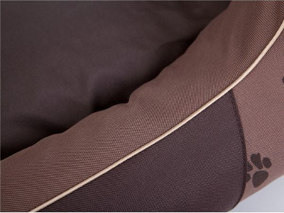 Shtrat për qen Hobbydog Royal Bed L, dizajn crown, kafe e hapur