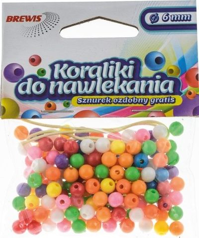 Rruaza kreative BREWIS Creative Colorful Beads, 6 mm, 40 copë, ngjyra të përziera