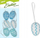 Vezë dekorative Pashke MFP Decoration Eggs, plastike 6 cm, set me 6 copë, blu