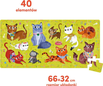 Puzzle Czuczu Meow Kittens, 40 pjesë, për fëmijë 3+, shumëngjyrësh