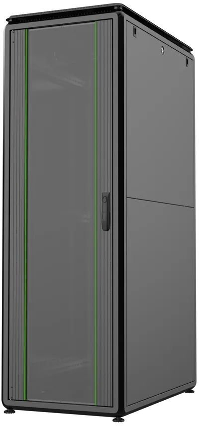 Kabinet rack dyshemeje Lanview RDL37U61BL, 37U, 600x1000 mm, i zi