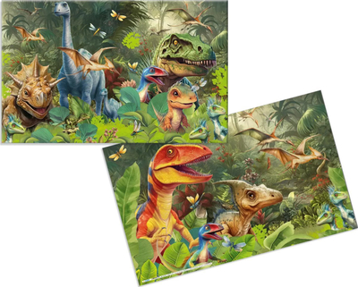 Mbrojtëse tavoline HERMA Dino World, 55 x 35 cm, set 3 copë, shumëngjyrëshe