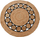 Tapet H&amp;S Decoration Braided Jute Rug Boho, 120 cm, rrumbullak, bezhë me të zezë