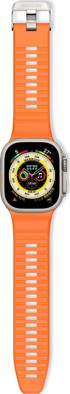 Rrip dore Decoded Ultra Traction për Apple Watch, silikon, 42/44/45/49mm, i zi