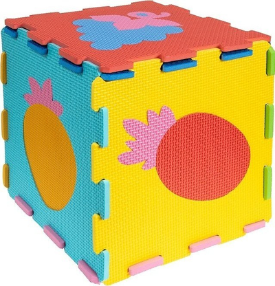 Tapet puzzle për kalamoj Smily Play Foam Mat Fruit, prej shkumë, me figura frutash, shumëngjyrësh