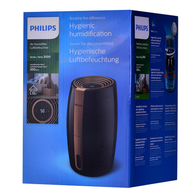 Lagështues ajri Philips HU2718/10, teknologji NanoCloud, modalitet nate, i zi