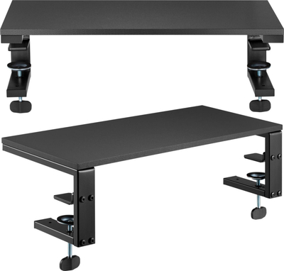 Raft tavoline Mozos ERGO CLAMP, për pajisje kompjuterike, kapëse në tavolinë, i zi