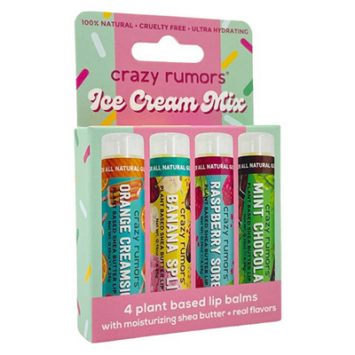 Set balsam për buzë Crazy Rumors Ice Cream Mix, 4 x 4.4 ml