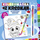 Libër ngjyrosjeje Aksjomat Coloring Book With Crayon Sweet Winter Animals For Children, në polonisht, me 24 ngjitëse dhe laps me ngjyra, shumëngjyrësh