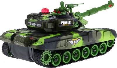 Lodër tank R/C War Tank, 2.4GHz, me dritë dhe zë, jeshil