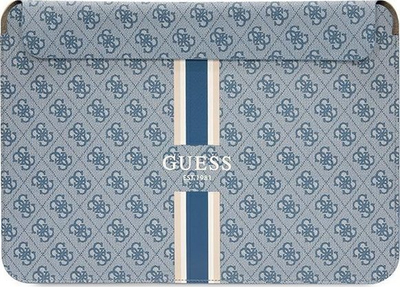 Mbështjellës laptopi Guess 4G Printed Stripes, 16", blu