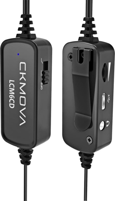 Mикрофон лавалир CKMOVA LCM6CD, двоен, USB C, 6m, црн