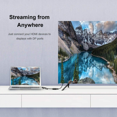 Adapter DisplayPort në HDMI AV Techly ICOC HDMI-DP12A60, 4K 60Hz, i zi