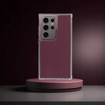 Kuti telefoni megaMOBILE Matrix v2 për Samsung Galaxy S24, TPU i butë, mbrojtje e forcuar, ngjyrë burgundy