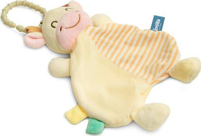 Lodër pelushi Sensillo Mini Zoo Cow, për foshnje, me grep varës, shumëngjyrëshe