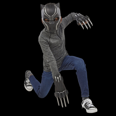 Set role-play Marvel Black Panther Legacy Warrior Pack, maskë dhe thonj, i zi