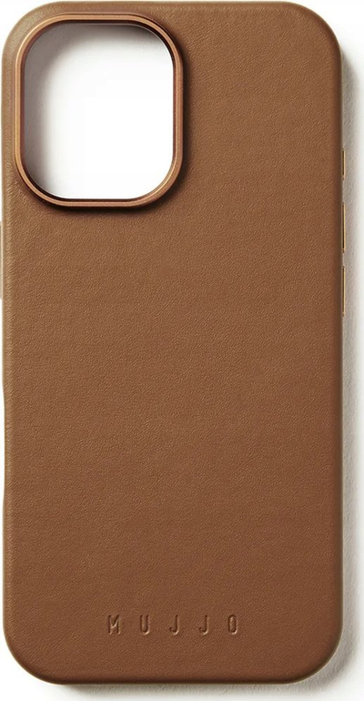 Mbulesë telefoni Mujjo Base Full Leather, për iPhone 16, lëkurë, kafe Tan