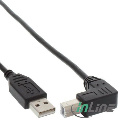 Kabllo USB InLine 34535U, USB A në USB B, 3 m, i zi