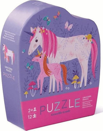 Puzzle Bertoy Unicorn Magic, 12 pjesë, kuti e formësuar, shumëngjyrësh