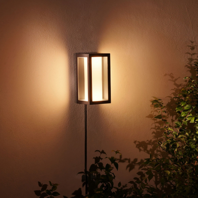 Aplikë muri Philips Hue Impress, IP44, ndriçim me ngjyra, e zezë