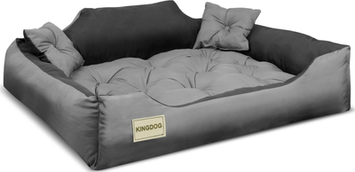 Shtrat për kafshë shtëpiake Microfiber, 55x45 cm, i zi gri