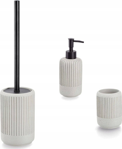 Dozator sapuni Zeller Cement, 200 ml, diametër 7.2 cm, i bardhë