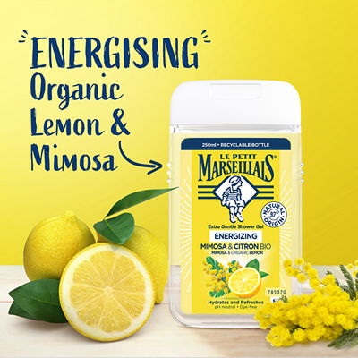 Xhel dushi Le Petit Marseillais Extra Delicate, mimosa dhe limon organik
