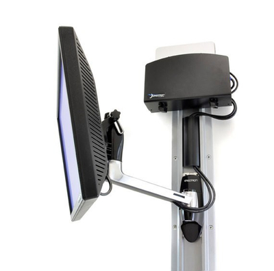 Mbajtëse muri për monitor Ergotron LX HD Wall Swing 45 268 026, deri 42\", deri 22.7 kg, zi‑argjend