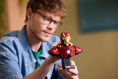 Set LEGO Iron Man Bust 76327, model ekspozues, dekorativ, shumëngjyrësh