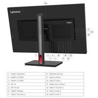 Monitor Lenovo ThinkVision P32pz 30, 31.5", 4K Mini LED, USB4, i zi