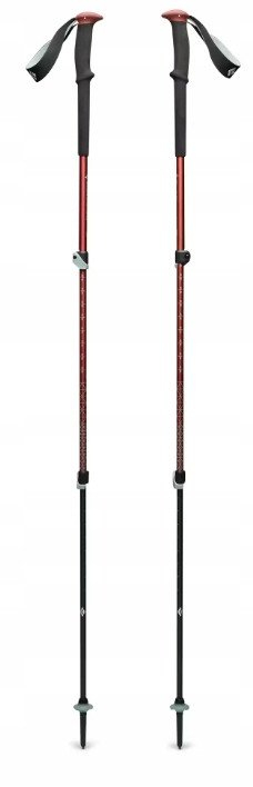 Shkopinj trekking Black Diamond Trail Back, alumini, 3 seksione, Iron Red