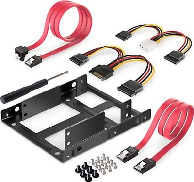 Kit montimi i brendshëm Digitus Dual, për 2 disqe 2.5" HDD SSD, për bay 3.5", me kabllo