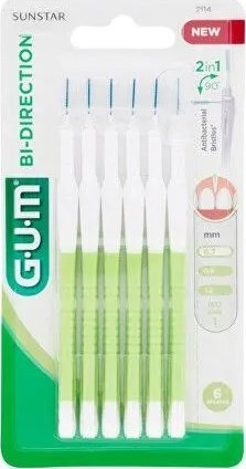 Furçë interdentale Sunstar GUM Bi-Direction 0.7mm, jeshile