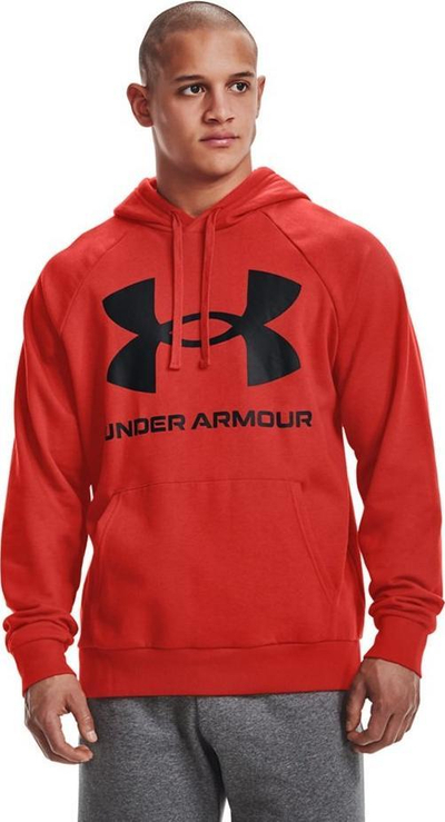 Bluza me kapuç Under Armour Rival Fleece Big Logo për burra, e kuqe